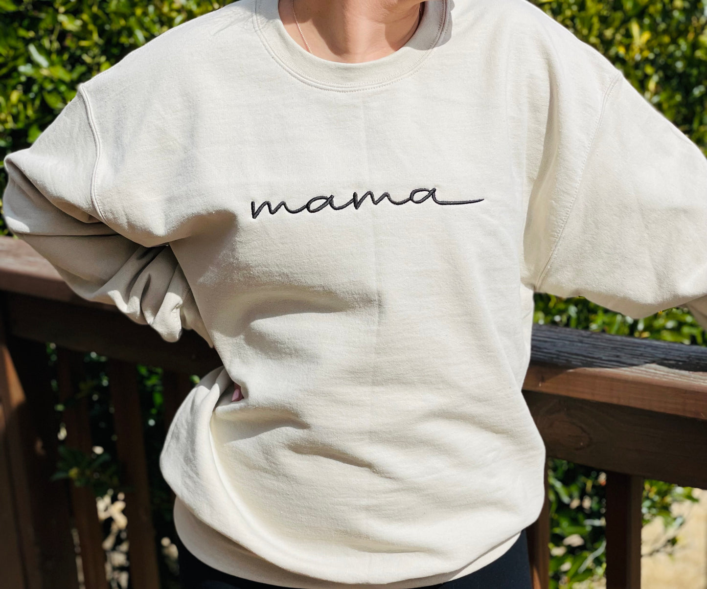 Embroidered Mama Crewneck
