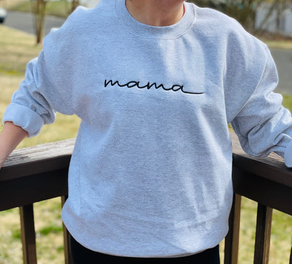 Embroidered Mama Crewneck